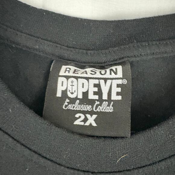 Reason x Popeye Exclusive Collab Bag Chaser Graphic T-Shirt 2X - Picture 5 of 7